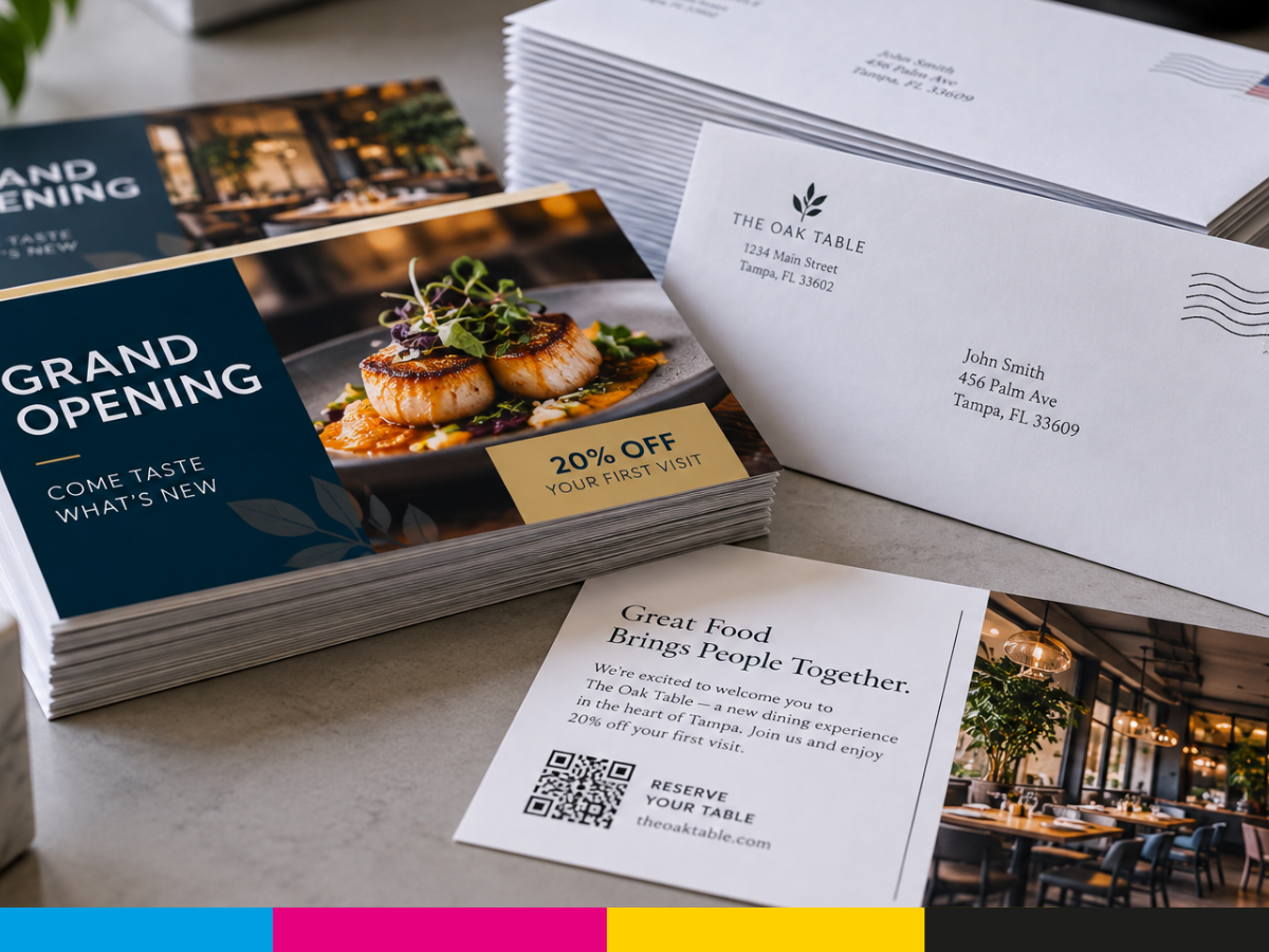 Postcards and envelopes